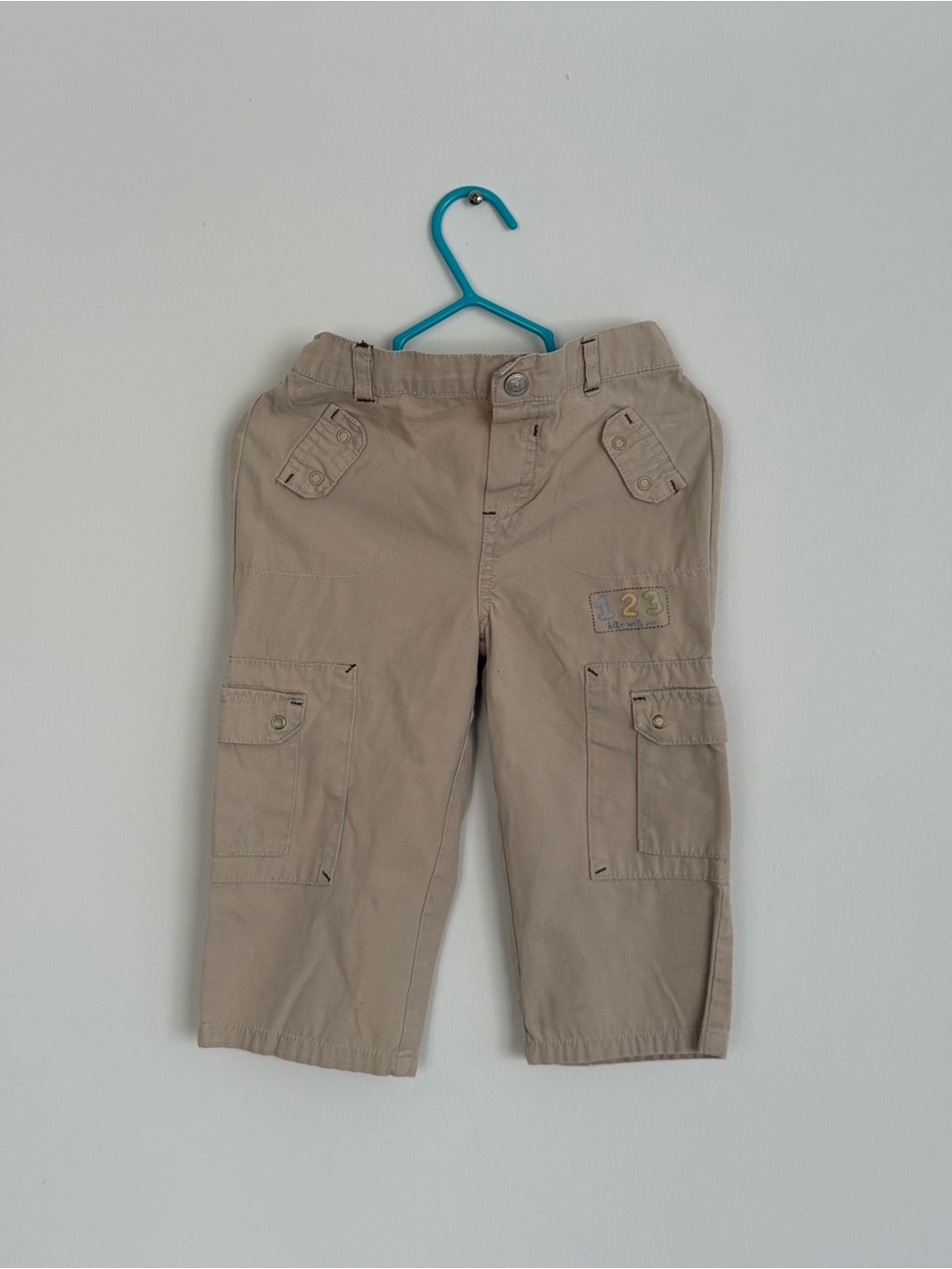 ✨3 for $15 Y2K Sesame Beginnings Toddler Khaki Cargo Pants 18M Sesame Street
